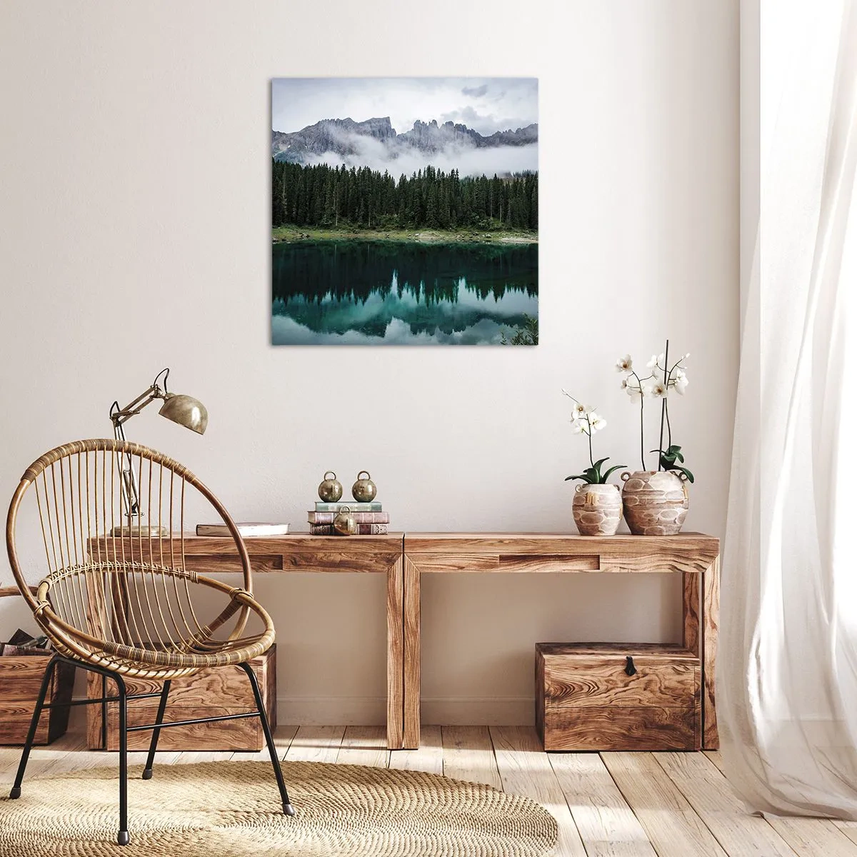 Bild auf Leinwand - Leinwandbild - Leise, leise, lass uns das Trinkwasser nicht wecken ... - 60x60 cm