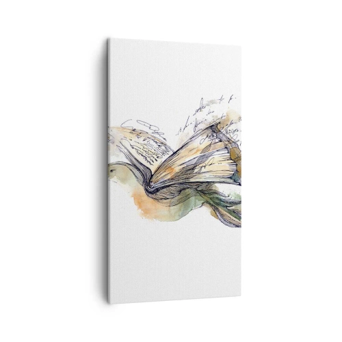 Bild auf Leinwand - Leinwandbild - Auf den Flügeln der Poesie - 45x80 cm