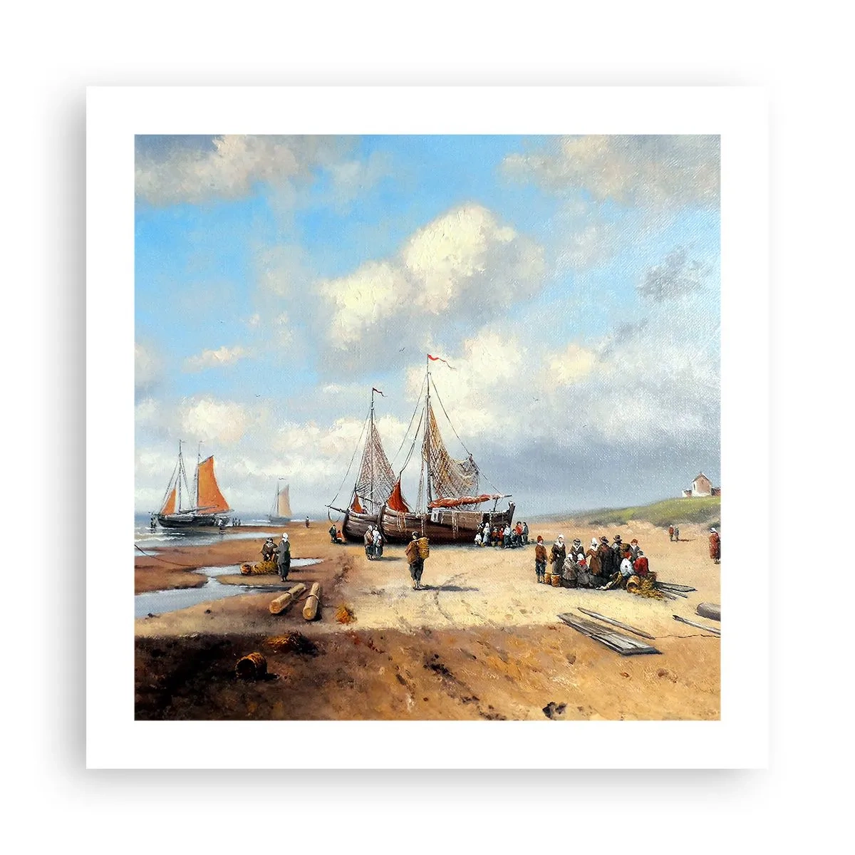 Poster - Nach einem erfolgreichen Fischfang - 50x50 cm