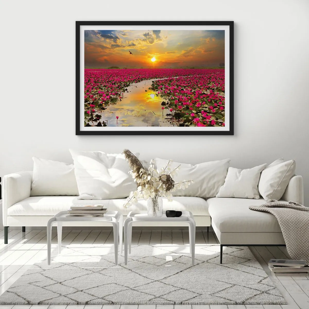 Poster in einem schwarzem Rahmen - Das geheime Leben des Sees - 40x30 cm