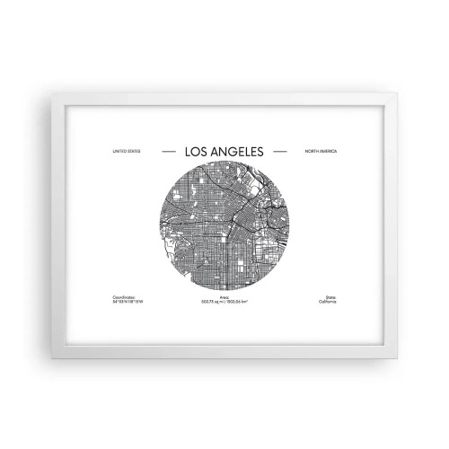 Poster in einem weißen Rahmen - Anatomie von Los Angeles - 40x30 cm