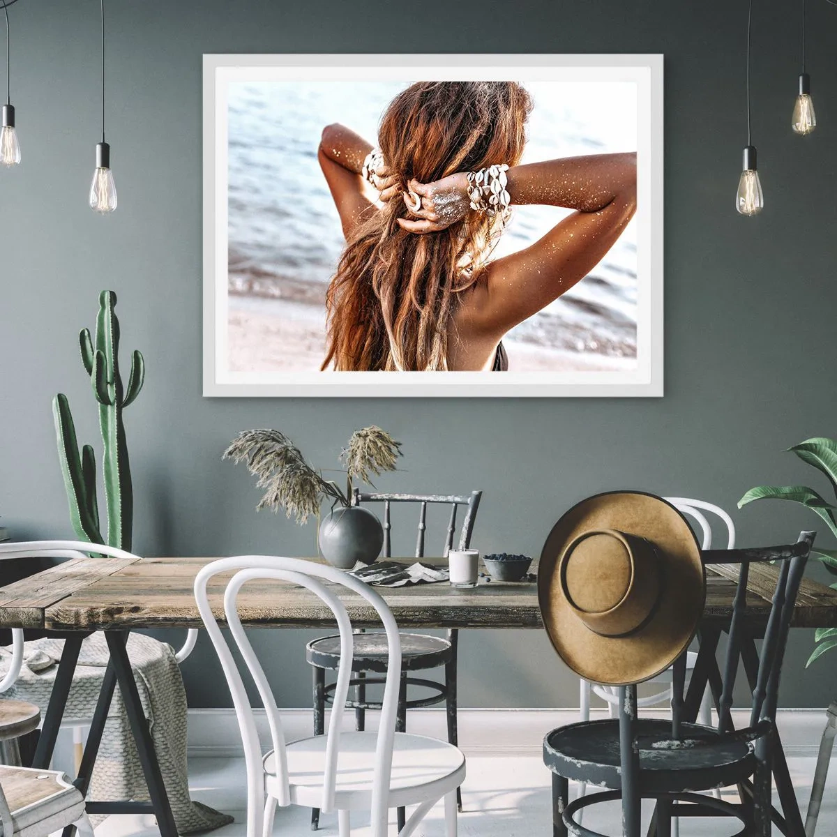 Poster in einem weißen Rahmen - Eine Schwester von Wasser und Sonne - 50x40 cm