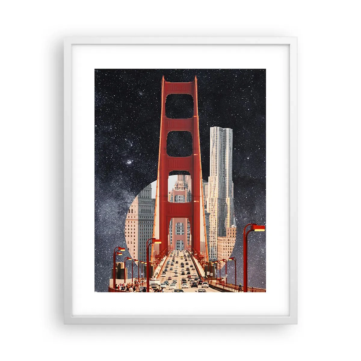 Poster in einem weißen Rahmen - Immer im Mittelpunkt - 40x50 cm