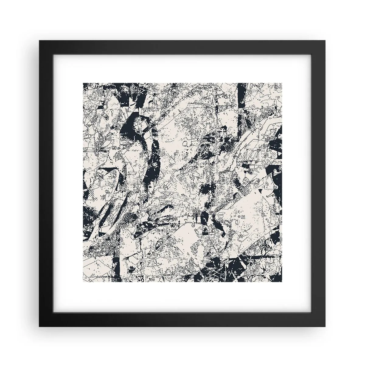 Poster in einem schwarzem Rahmen - Durchdringung der Gegensätze - 30x30 cm