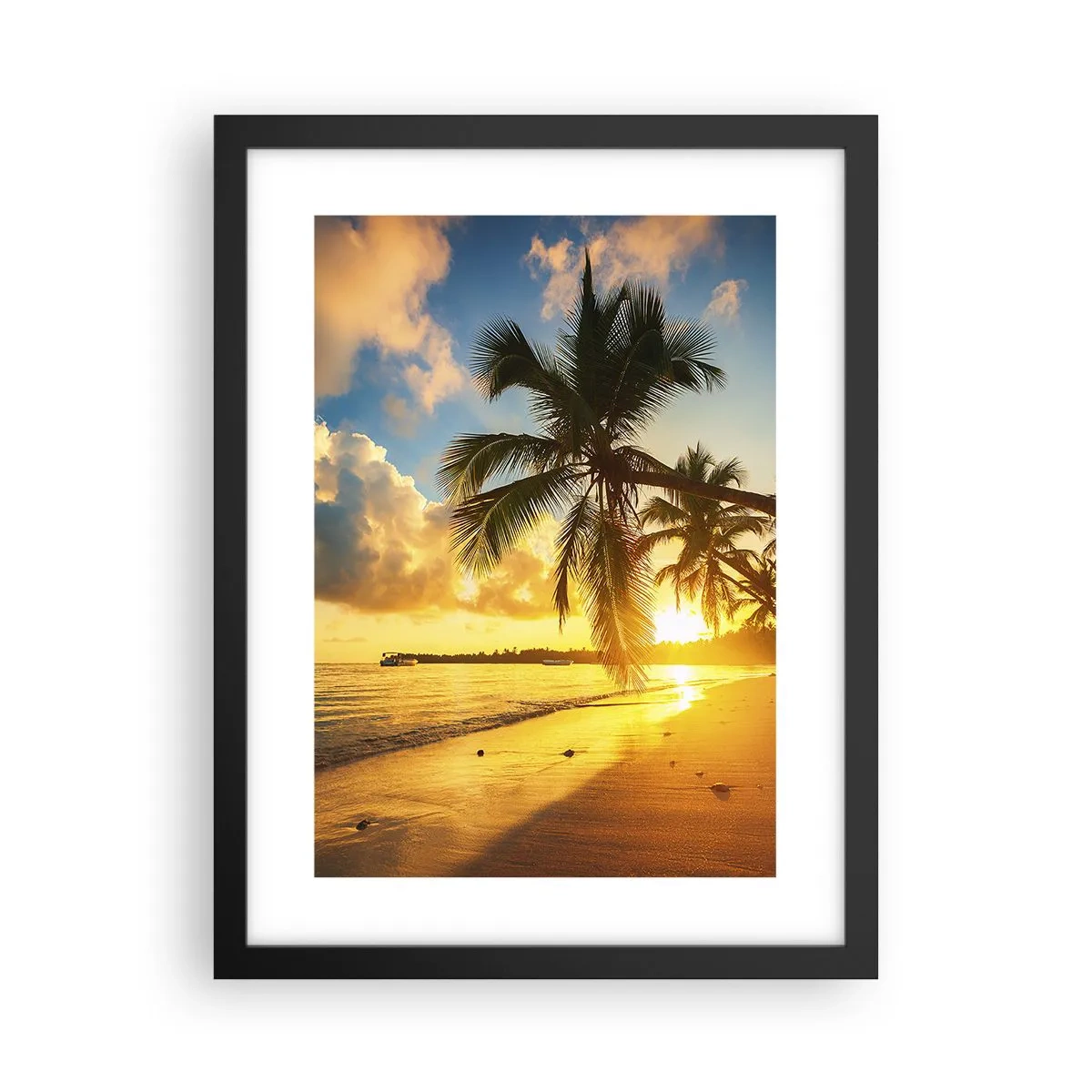 Poster in einem schwarzem Rahmen - Karibischer Traum - 30x40 cm