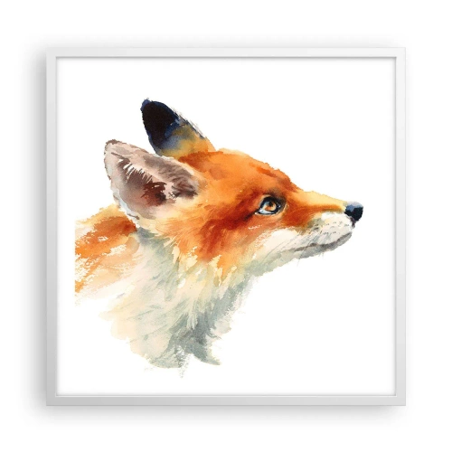 Poster in einem weißen Rahmen - Man kann nie vorsichtig genug sein - 60x60 cm