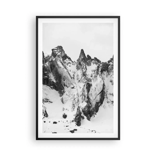 Poster in einem schwarzem Rahmen - Gefährlicher Granitgrat - 61x91 cm