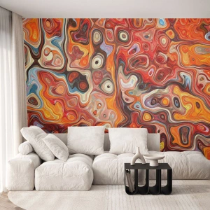 Fototapete Standard Eco - Wenn die Nüsse in Honig geschmolzen sind - Abstraktion, Stück, Modernes Muster - 350x256 cm