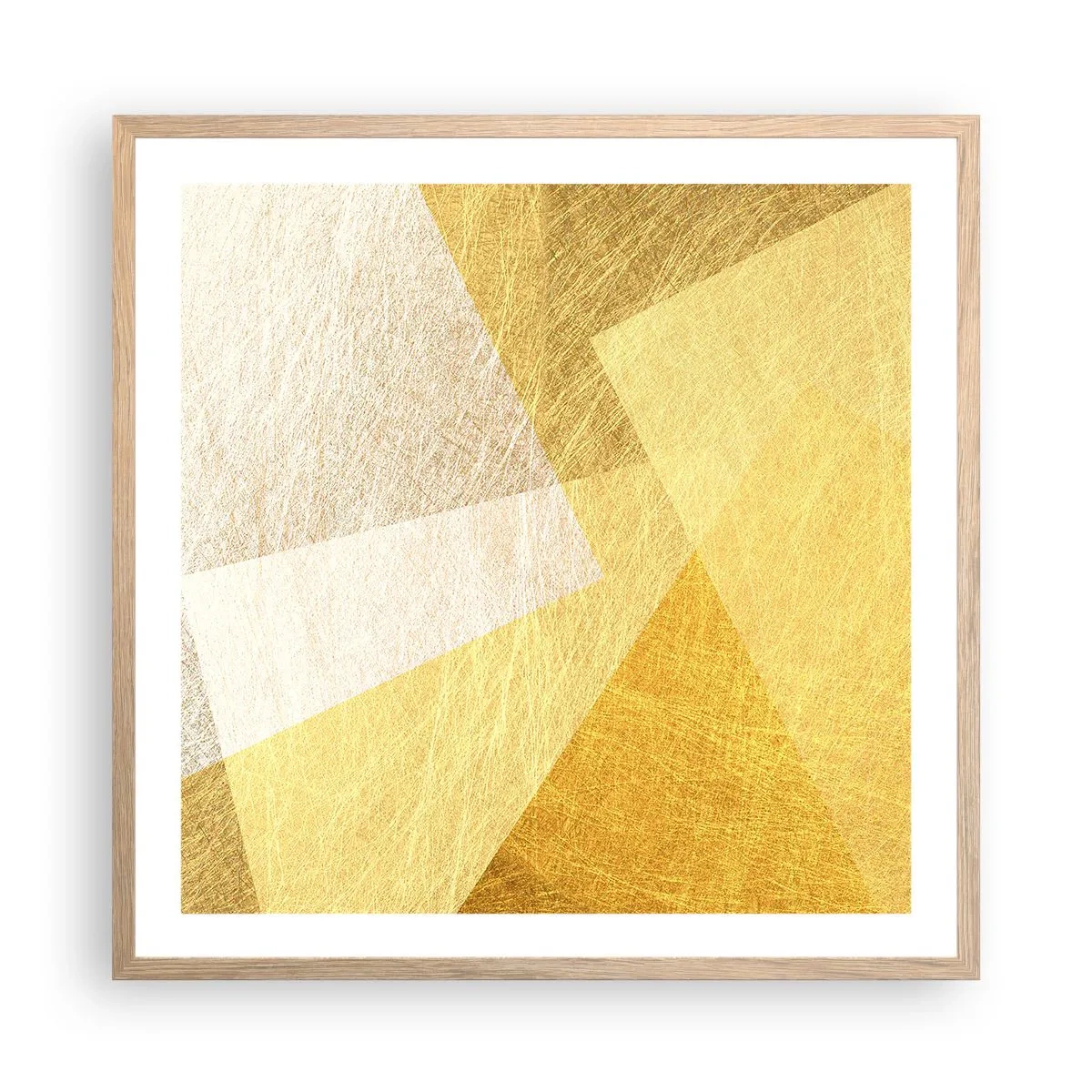 Poster in einem Rahmen aus heller Eiche - Geometriewetter - 60x60 cm