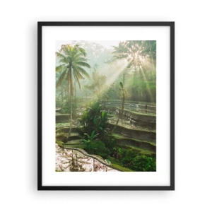 Poster in einem schwarzem Rahmen - In der Sonne aufwachsen - 40x50 cm