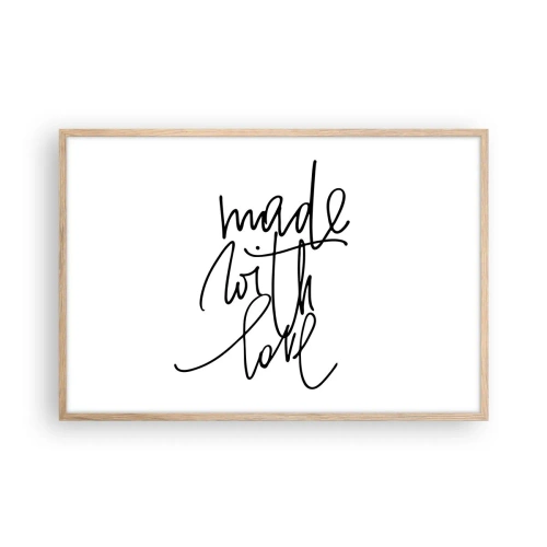 Poster in einem Rahmen aus heller Eiche - Die beste Marke - 91x61 cm