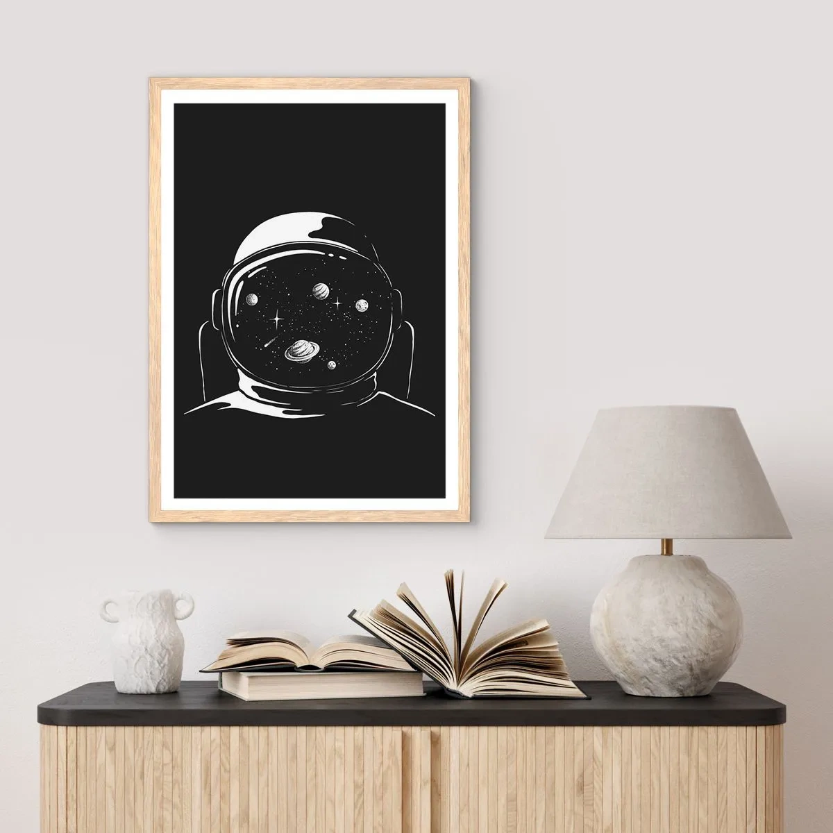 Poster in einem Rahmen aus heller Eiche - Schöne Aussicht - 40x50 cm