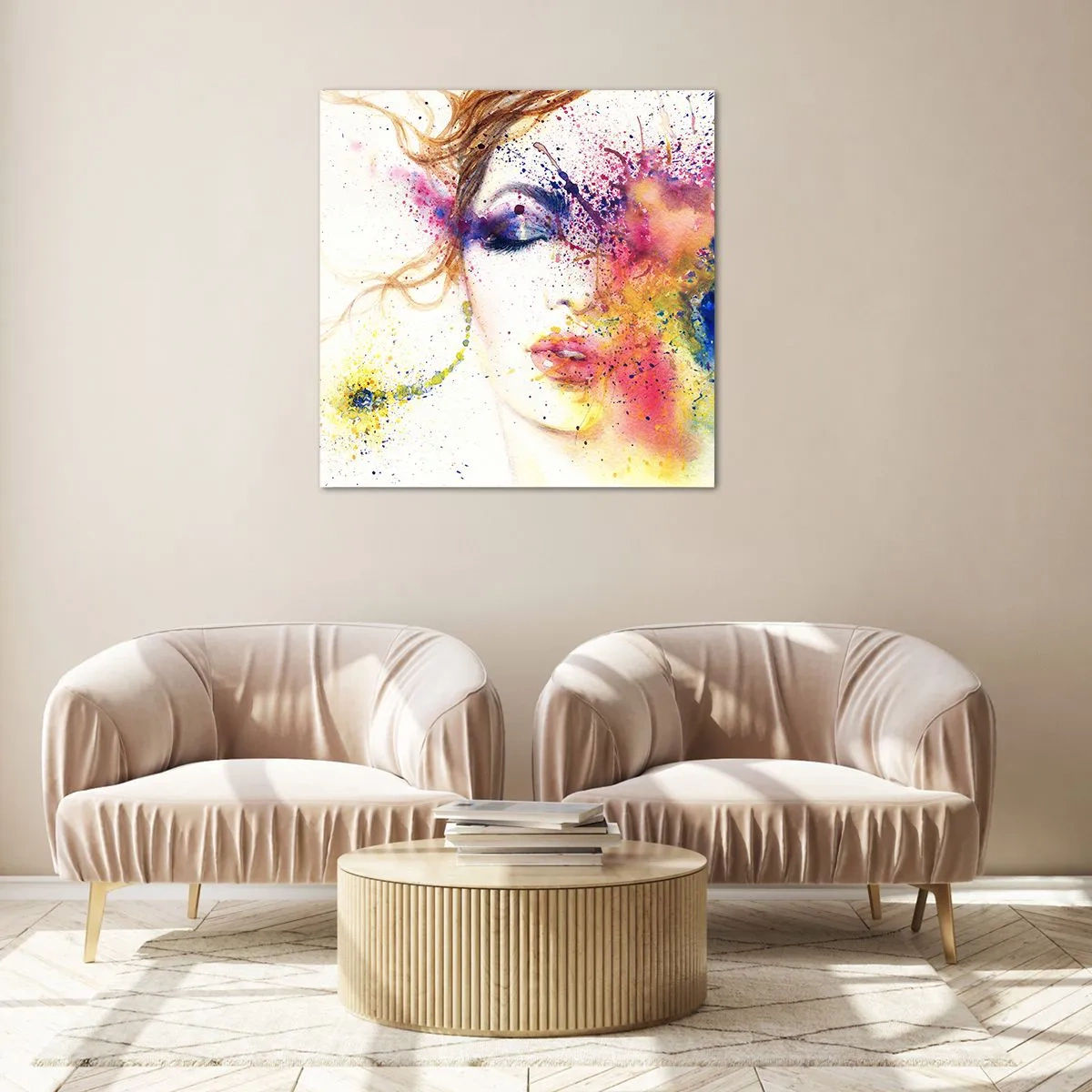 Glasbild - Bild auf glas - Regenbogenschwindel - 50x50 cm