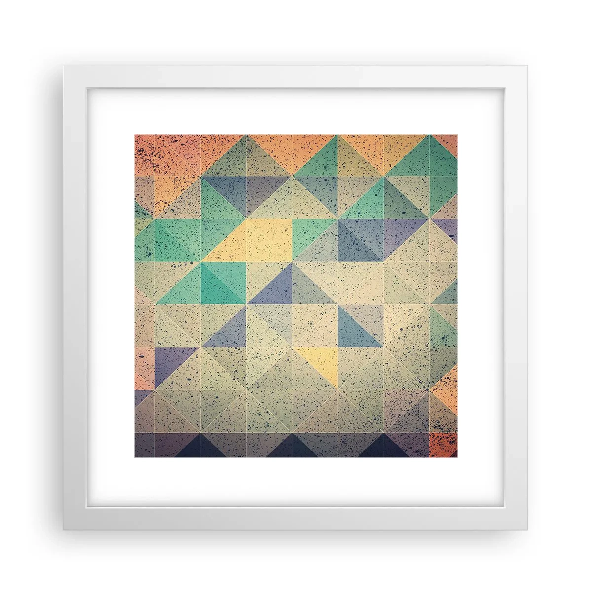 Poster in einem weißen Rahmen - Republik der Dreiecke - 30x30 cm