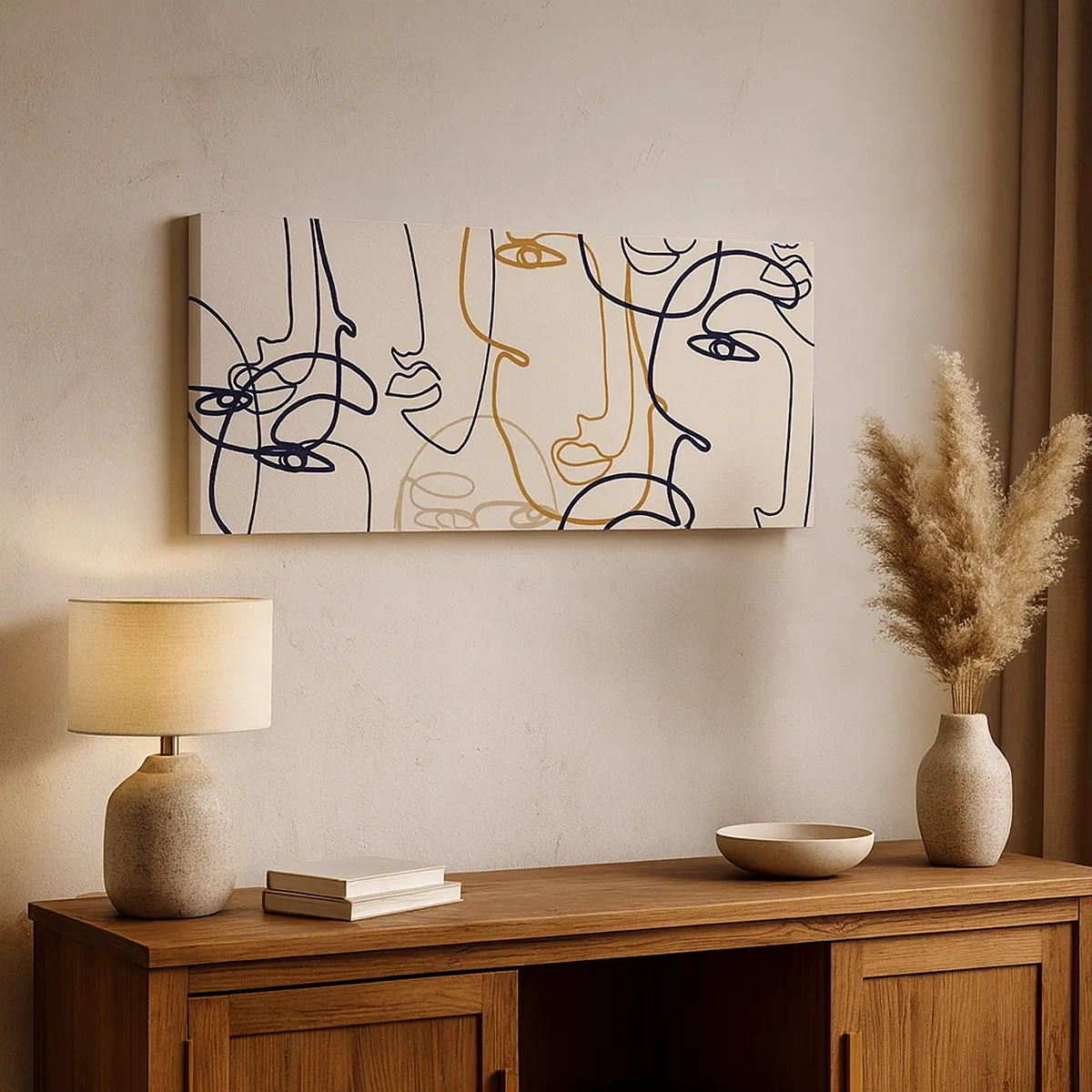 Bild auf Leinwand - Leinwandbild - Das Porträt wird multipliziert - 30x30 cm