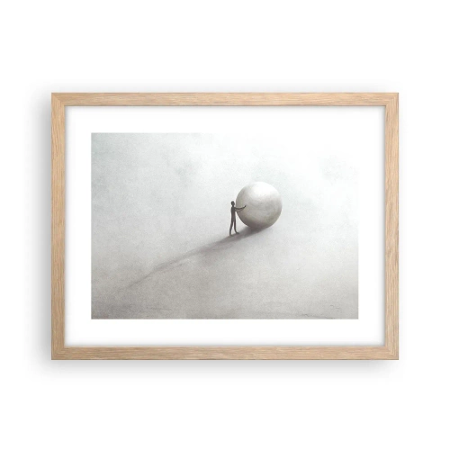 Poster in einem Rahmen aus heller Eiche - Das Spiel des Lebens - 40x30 cm