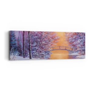 Bild auf Leinwand - Leinwandbild - Treffen wir uns hier - 90x30 cm