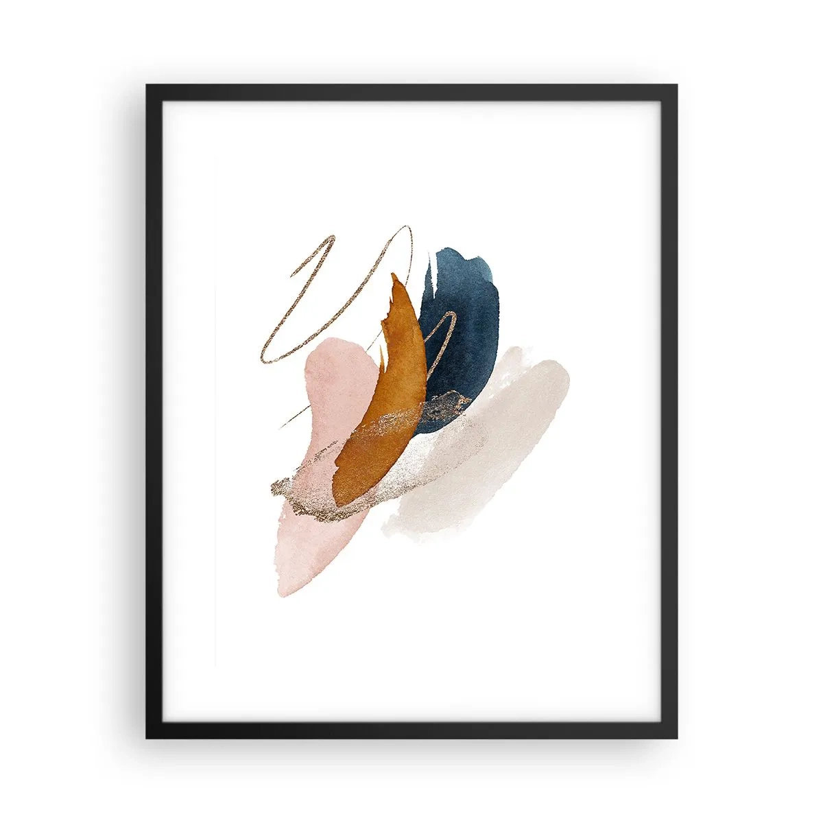 Poster in einem schwarzem Rahmen - Geflügelte Komposition - 40x50 cm