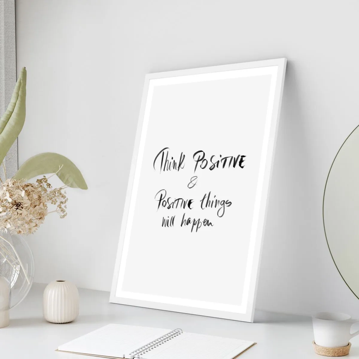 Poster in einem weißen Rahmen - Wie soll man leben? - 70x100 cm