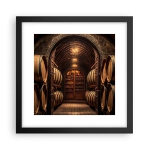 Poster in einem schwarzem Rahmen - Stimmungsvoller Keller - 30x30 cm