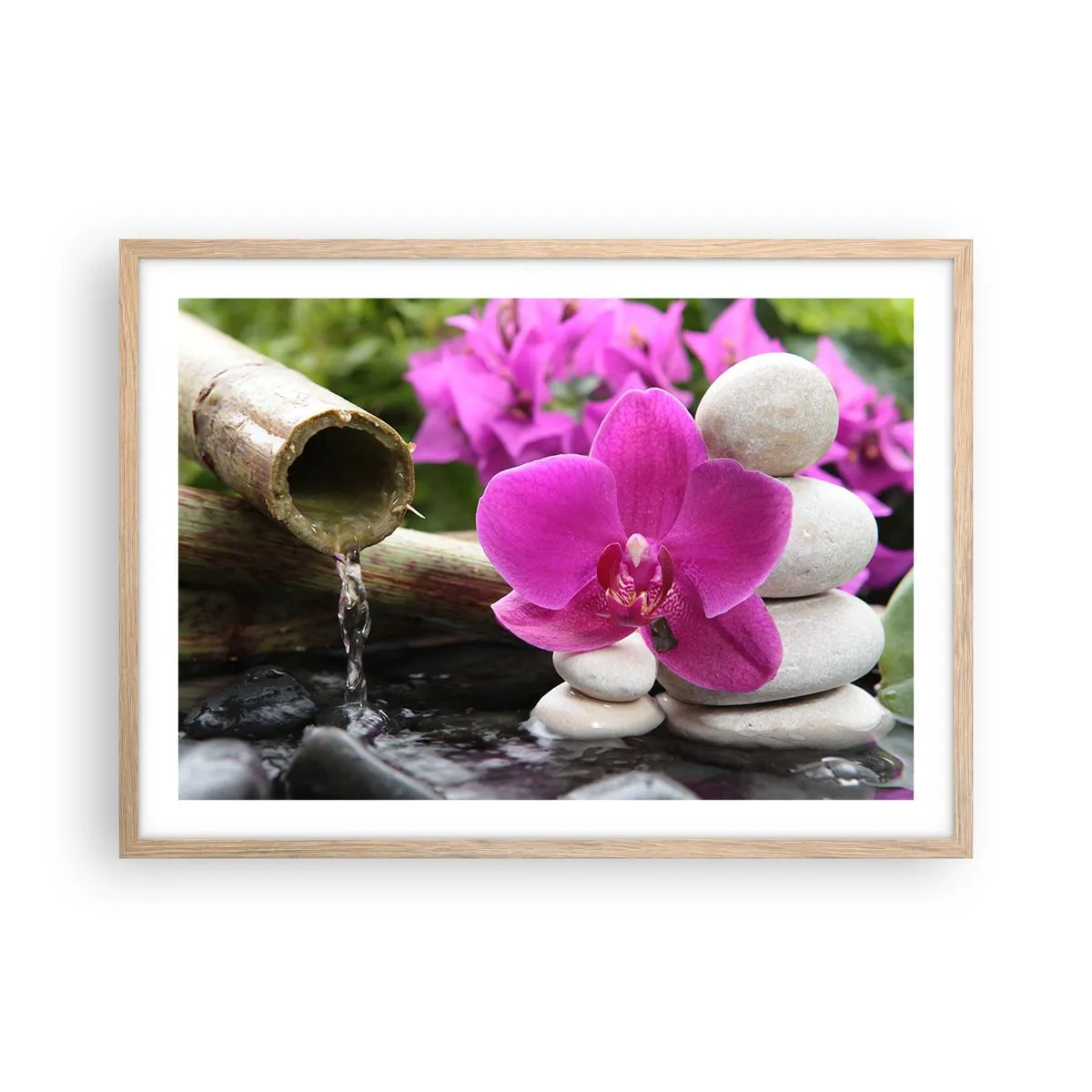 Poster in einem Rahmen aus heller Eiche - Du ruhst dich schon aus - 70x50 cm