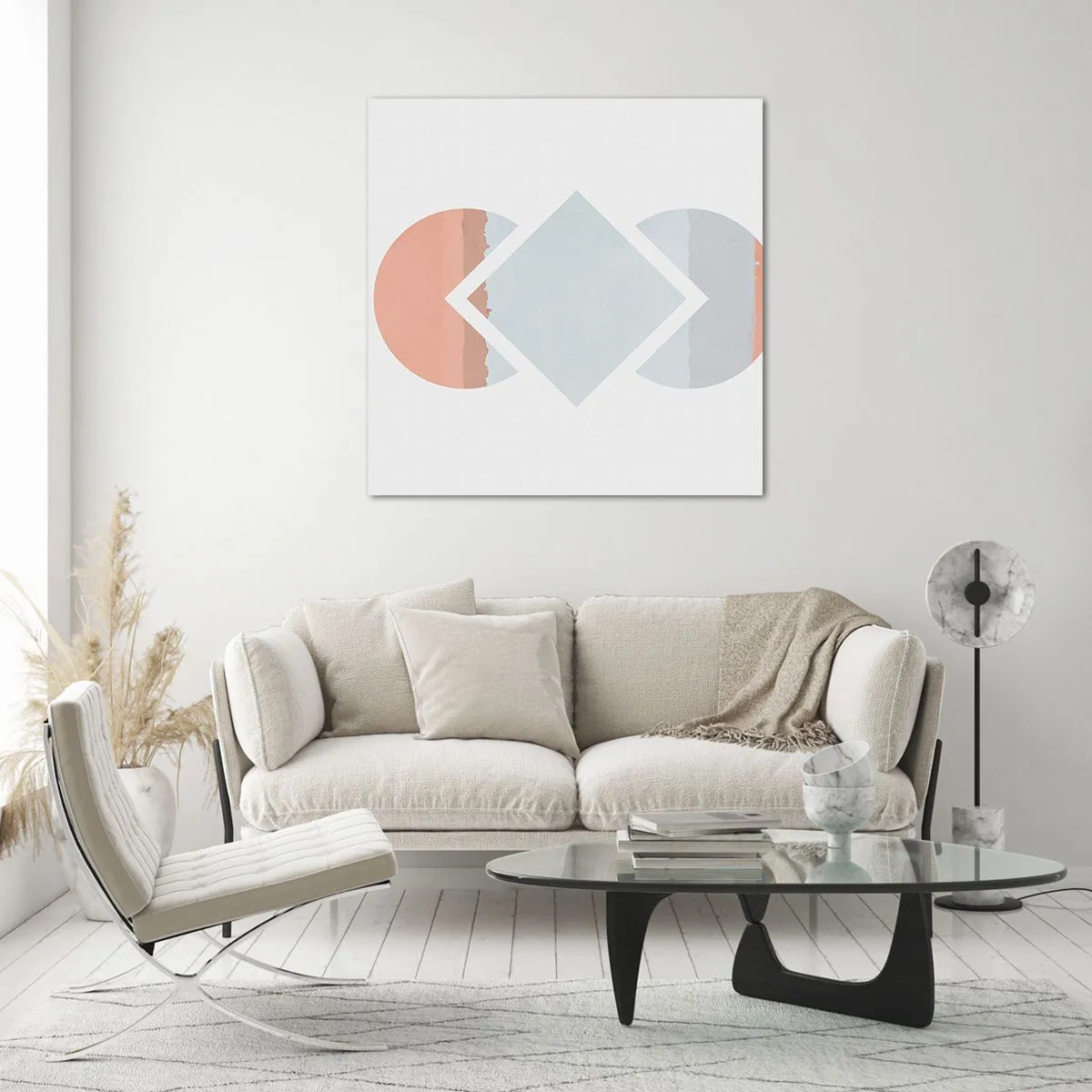 Glasbild - Bild auf glas - Die Situation ist klar - 50x50 cm