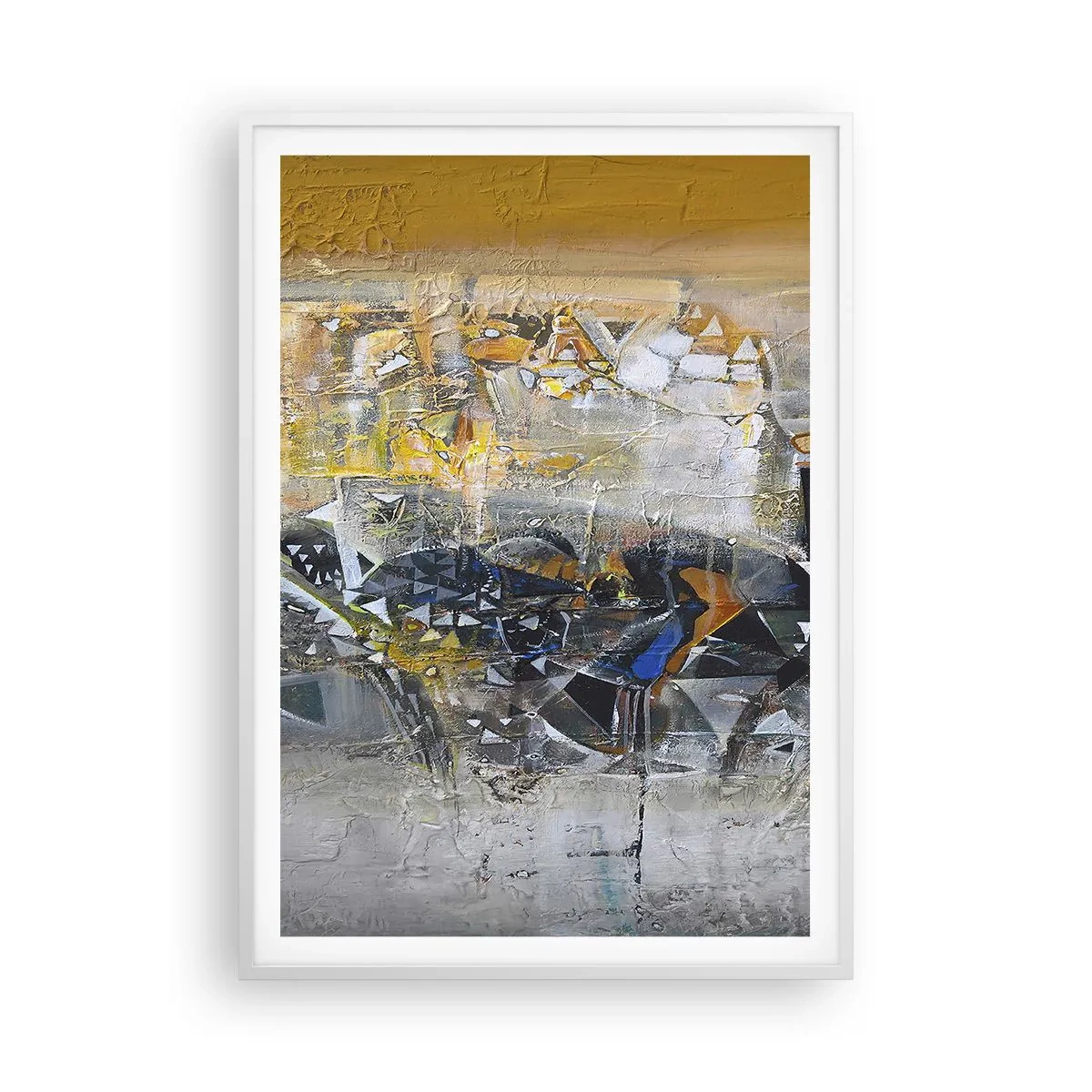 Poster in einem weißen Rahmen - Alles wird gut - 70x100 cm