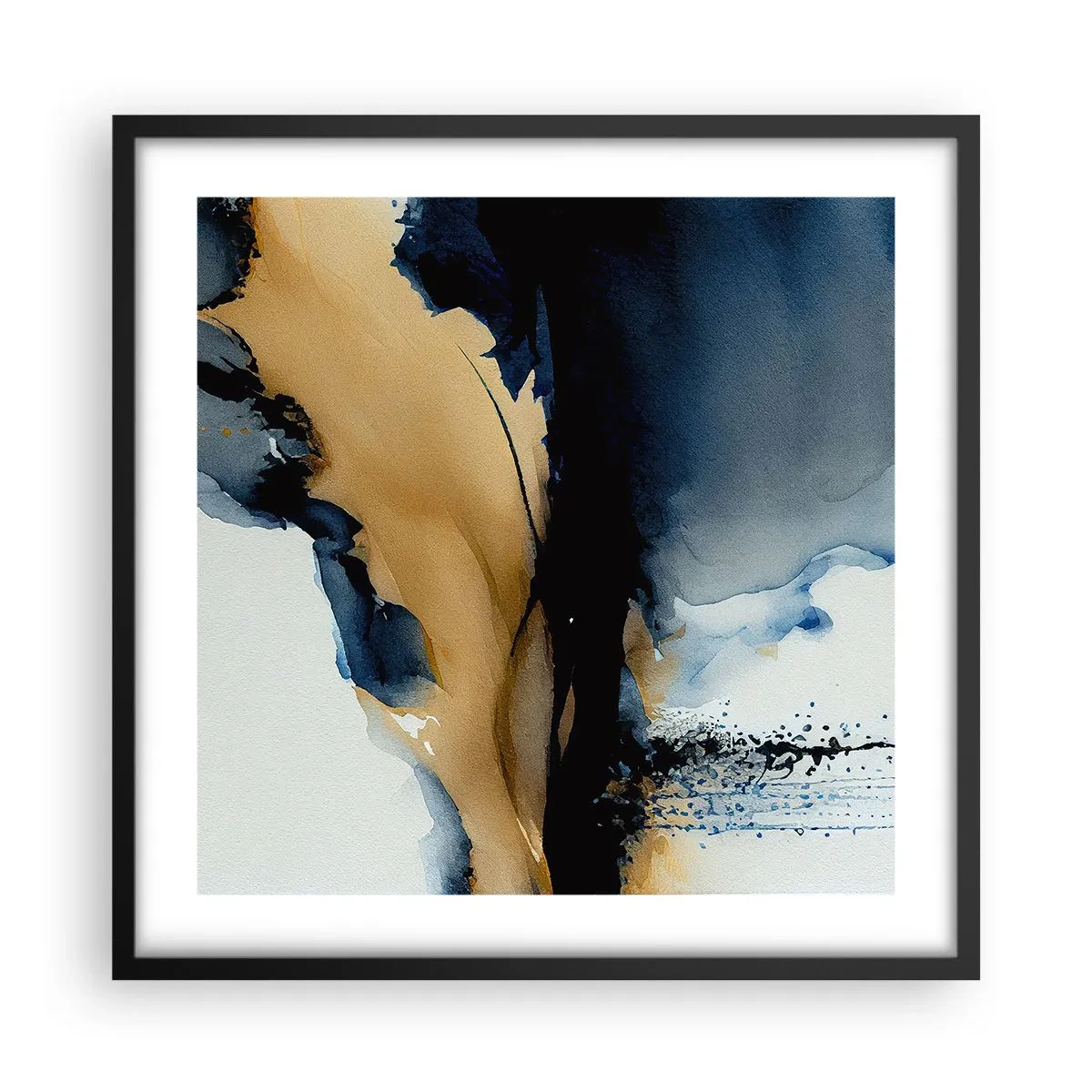 Poster in einem schwarzem Rahmen - Hinter dem Vorhang - 50x50 cm