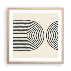 Poster in einem Rahmen aus heller Eiche - In einem Moment ... - 50x50 cm