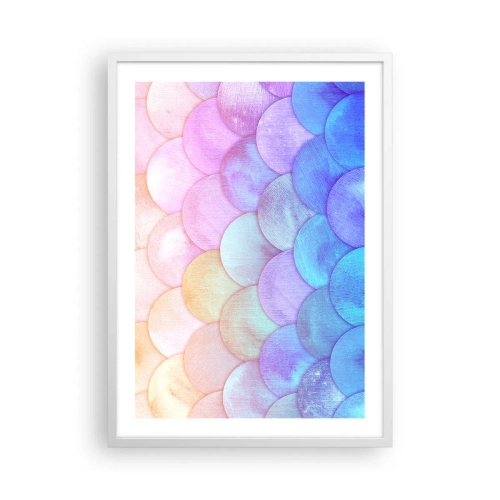 Poster in einem weißen Rahmen - Perlenschuppe - 50x70 cm