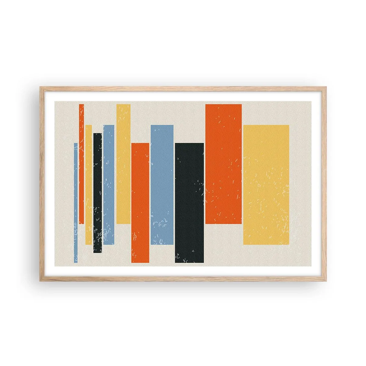 Poster in einem Rahmen aus heller Eiche - Musiknotation - 91x61 cm