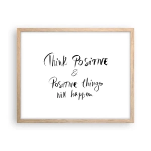 Poster in einem Rahmen aus heller Eiche - Wie soll man leben? - 50x40 cm