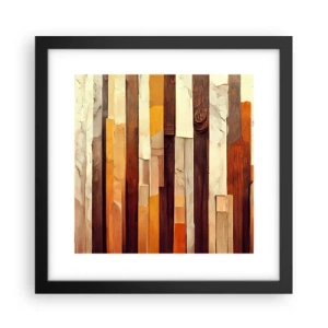 Poster in einem schwarzem Rahmen - Hymne der Waldbäume - 30x30 cm