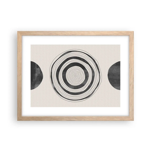 Poster in einem Rahmen aus heller Eiche - Wichtig ist, was dazwischen liegt - 40x30 cm