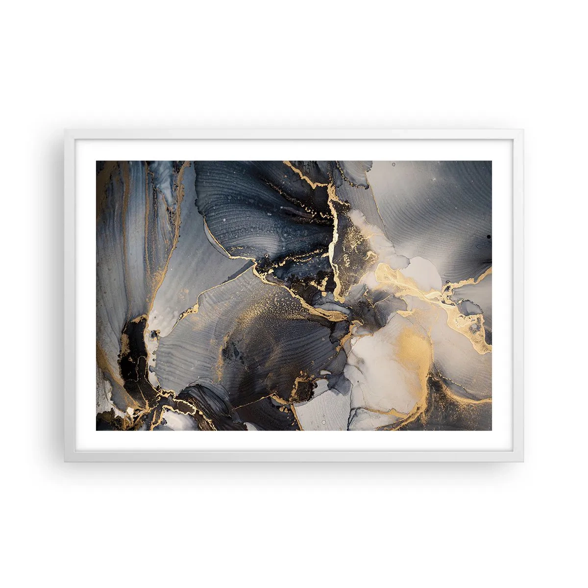 Poster in einem weißen Rahmen - Leben aus Stein - 70x50 cm