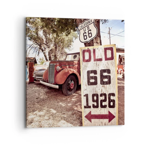 Bild auf Leinwand - Leinwandbild - Die Legende der amerikanischen Provinz - 70x70 cm