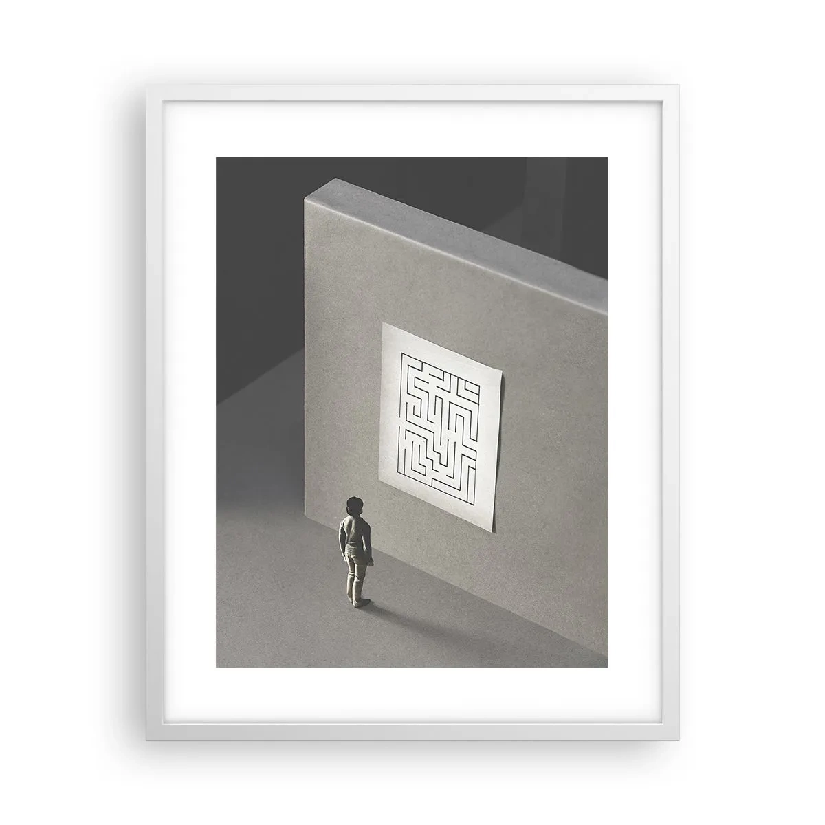 Poster in einem weißen Rahmen - Aber wo bin ich? - 40x50 cm