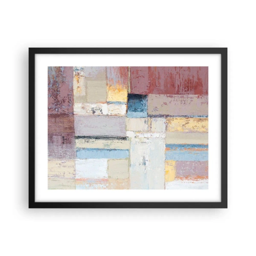 Poster in einem schwarzem Rahmen - Ruhe der Geometrie - 50x40 cm