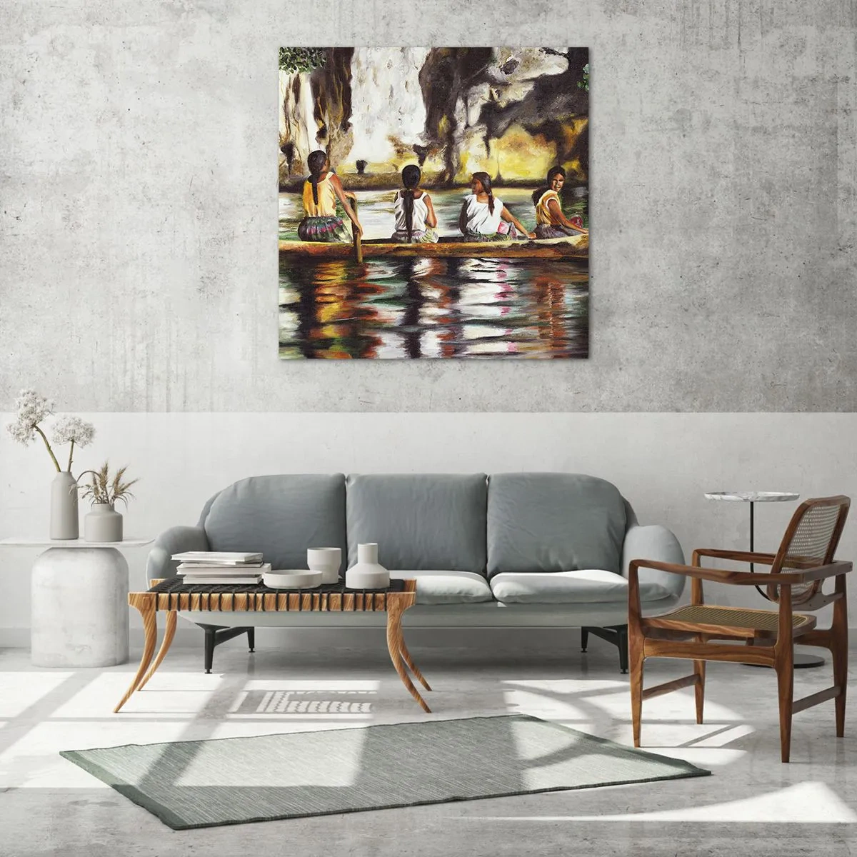 Glasbild - Bild auf glas - In einem polynesischen Paradies - 50x50 cm