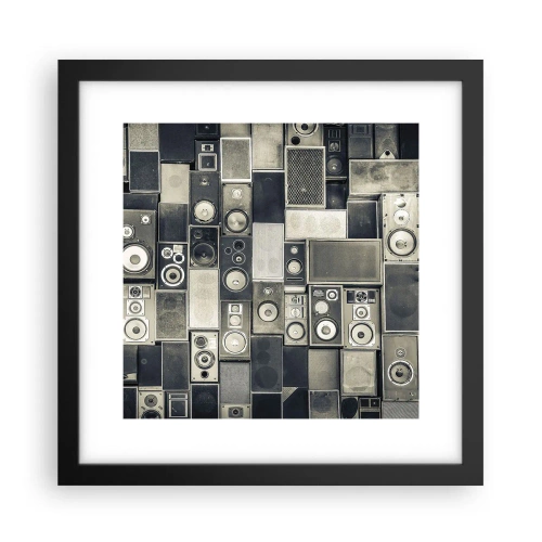 Poster in einem schwarzem Rahmen - Und es ist alles in Ordnung - 30x30 cm