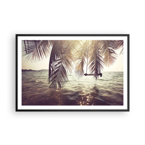 Poster in einem schwarzem Rahmen - Sie können nach Belieben in den Wolken schwingen - 91x61 cm