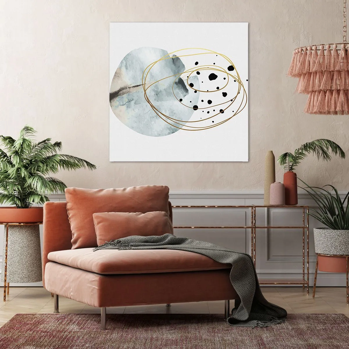 Bild auf Leinwand - Leinwandbild - Vom Weltraum umarmt - 70x70 cm