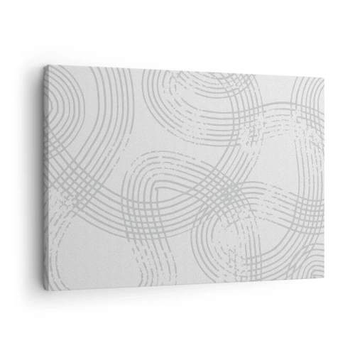 Bild auf Leinwand - Leinwandbild - Ein subtiles Muster mit verwobenen Linien in hellen Farbtönen - 70x50cm - Es gibt keinen einfachen Weg - Moderne Wanddekoration für Wohnzimmer und Schlafzimmer ARTTOR