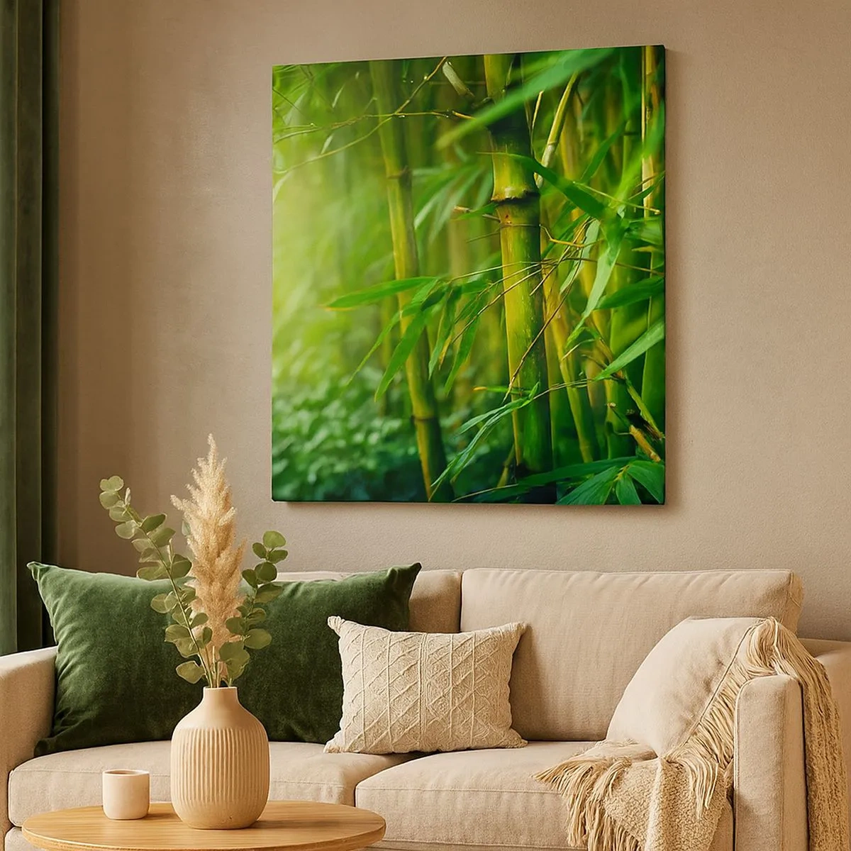 Bild auf Leinwand - Leinwandbild - Lerne Grün selbst kennen - 30x30 cm