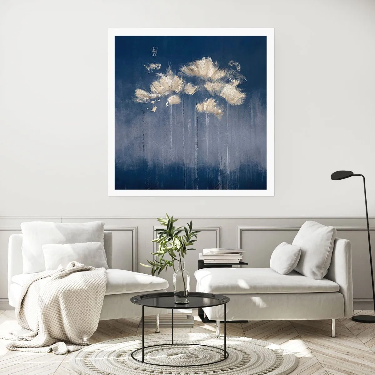 Poster - Wie Blütenblätter im Wind - 40x40 cm