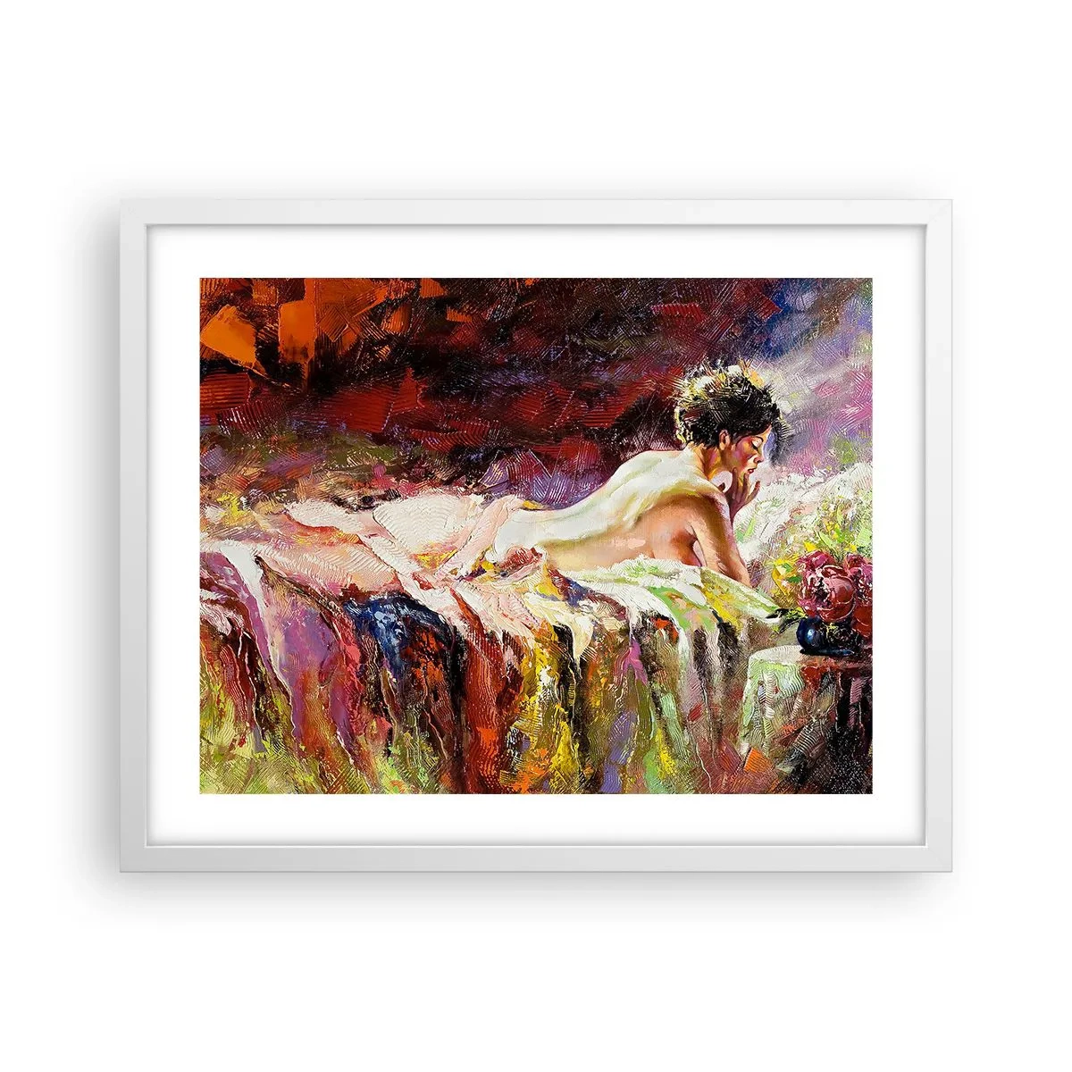Poster in einem weißen Rahmen - Venus in Gedanken - 50x40 cm