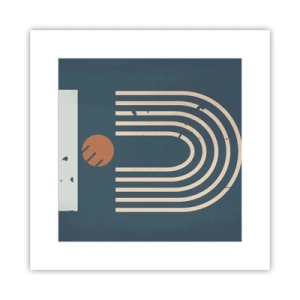 Poster - Geometrie auf dem Granatapfel - 30x30 cm