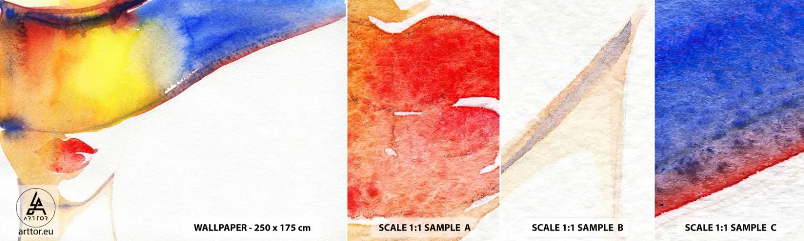 Fototapetenmuster Standard Eco - Bildnis einer Dame - Abstraktion, Frau, Hut - 100x30 cm