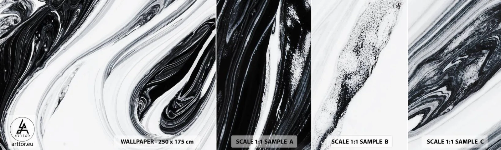 Fototapetenmuster Standard Eco - Kombination aus Gegensätzen - Malen, Stück, Modern - 100x30 cm