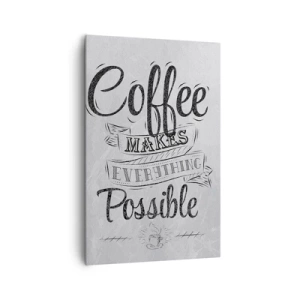 Bild auf Leinwand - Leinwandbild - Wie kann man Kaffee nicht lieben? - 80x120 cm